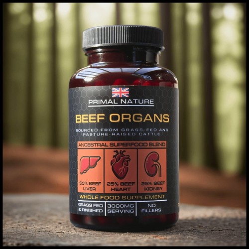 Grass fed beef organ - grass,