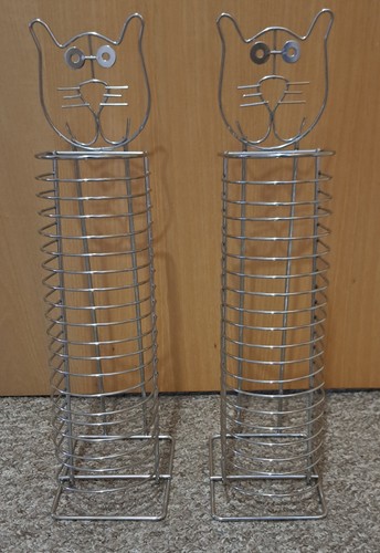 Pair retro chrome cat cd - of,