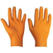 Orange Grip Nitrile Gloves