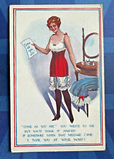 Saucy Comic Postcard 1910s Red