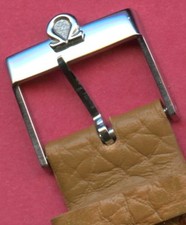 VINTAGE STEEL OR GOLD PLATED OMEGA BUCKLE 16mm INTERNAL DIAMETER - NO STRAP