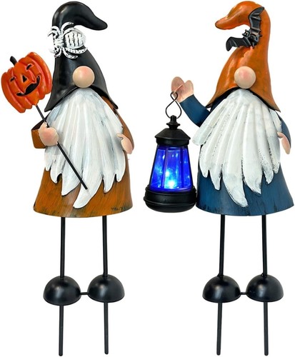 Whimsical black orange gnome - whimsical,