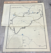Original WWII National Fire Service Forestry Map – Chepstow Park Wood & District