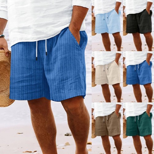 Mens cotton linen beach - cotton, shorts