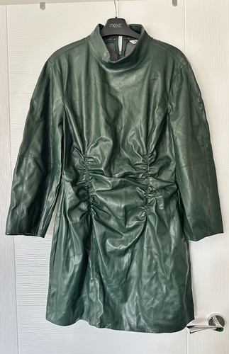 Zara dark green faux - , leather