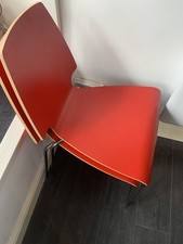 IKEA Red Vilmar Classic Scandinavian Chairs 2-Pack Very Good Condition.