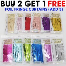 2M-3M FOIL FRINGE TINSEL SHIMMER CURTAIN DOOR WEDDING BIRTHDAY PARTY DECORATIONS