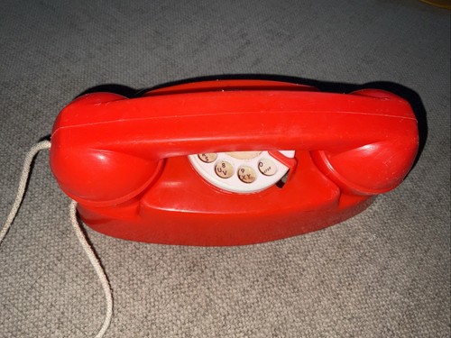 Red toy telephone - red, the