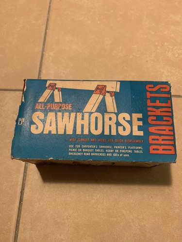 Vintage sawhorse brackets - sawhorse,