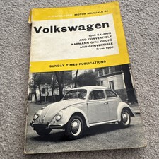 Motor Manual 64 Volkswagen Beetle / Convertible / Karmann Ghia From 1960-65