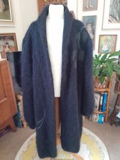Vintage Long Black Mohair Wool