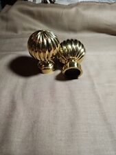 Brass Curtain Pole End Old