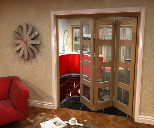 Oak internal bifold doors - internal,