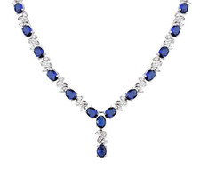 White gold finish blue