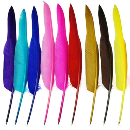 Coloured feather quill ball - coloured,