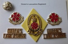 Cap & Collar Badges, Shoulder Titles, Button -  Queen's Lancashire Regiment QLR