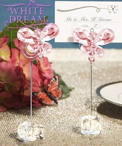 Pink butterfly crystal - pink,