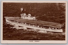 HMS EAGLE Royal Navy Aircraft Carrier RP Postcard by Sellicks