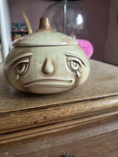 Sylvac Pottery Pot with Onion Lid Made In England Vintage