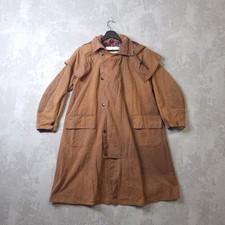 Barbour Backhouse Stockman Women's 34" Long Coat Brown Hooded Cotton Corduroy 