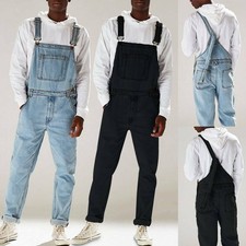 Mens Suspender Denim Jeans