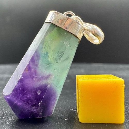 Fluorite pencil pendant - pencil,