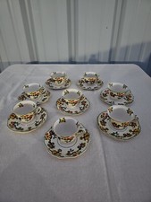 8 Vintage John Maddock And Sons Ltd Minerva Tea Cup And Saucers Made In England