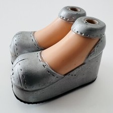 Bratz Dolls 1st First Edition Jade Silver/Black Sandals Wedges Heels Shoes Feet