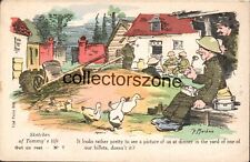 WW1 Sketches Of Tommy's Life Out On Rest No 7 Humour postcard G Savigny Paris