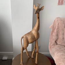 Large Carved Wood Giraffe