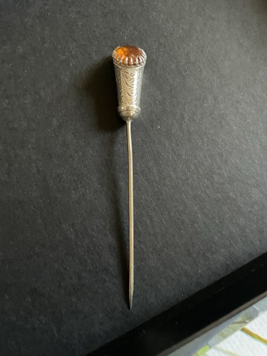 Antique silver stick pin - ,