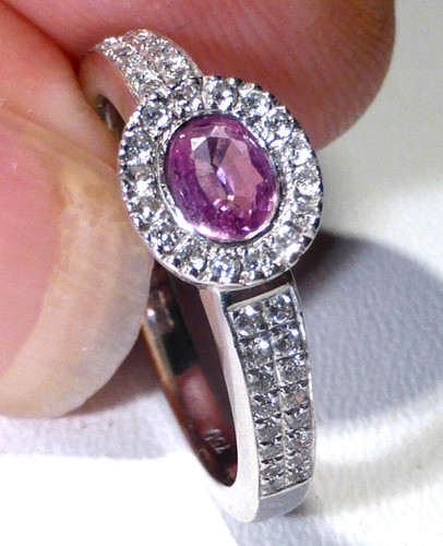 18ct gold ring pink - 18ct,