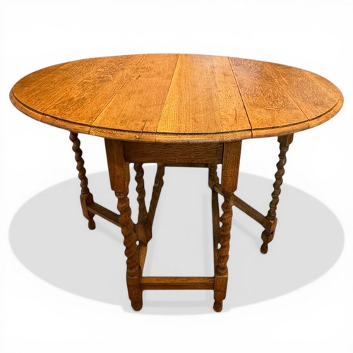 Antique oak gateleg dining - oak,