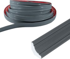 PVC Moulding Trim, Flexible Grey Quadrant Trim Floor Beading Grey Skirting Board