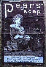Vintage Advertising Pears Soap Bubbles Tea Towel by Sari Fabrics