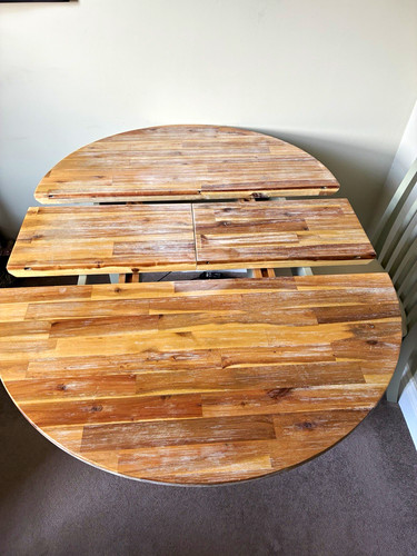 Extendable round wood - extendable, dining