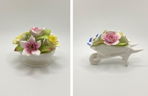 Pair vintage bone - of, china