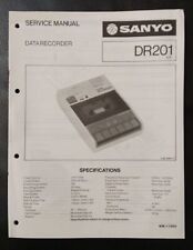 SANYO DR201 UK Data Tape Cassette Recorder Repair Service Manual WM-11868