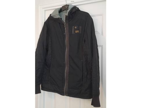 Star raw black hooded jacket - g,