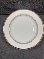 6 x Sainsburys - Home Store Dinner Plates (White With Gilt Banding) 27cm Dia