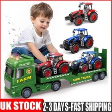 Farm Tractor and Trailer Set