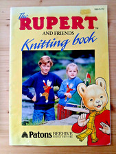 Patons 312 Rupert the Bear Knitting Patterns.  Rupert Bear toys and clothing.  
