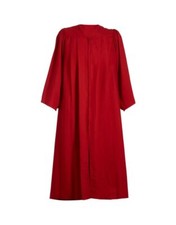 Choir Robe Red Gown Zip Men Ladies Priest Preacher Clergy Adult Pleat Graduation