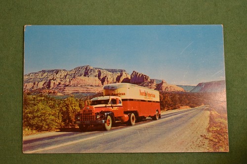 Postcard north american van - american,