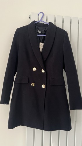 Zara navy double breasted - zara, double-breasted