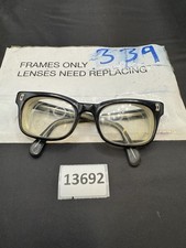 Vintage LIBERTY Glossy black Horn Rim Frames 1950’s Rockabilly USA 52-20 Thick