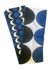 MARIMEKKO FOR TARGET KAIVO REVERSIBLE COTTON TABLE RUNNER BLUE WHITE BLACK