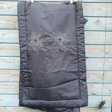 Black Satin Bed Runner 