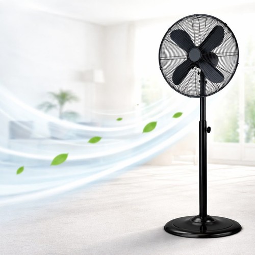 Floor standing fan black metal - floor,