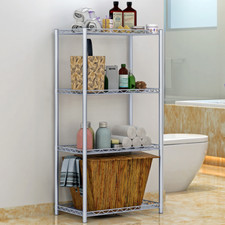 4 Tier Silver Metal Storage